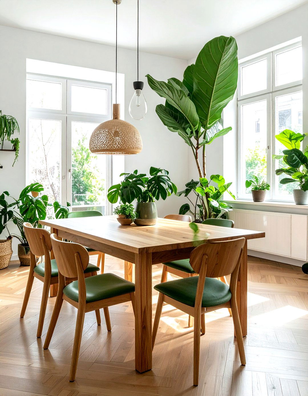 Plant filled dining room - 30 viral dining room ideas