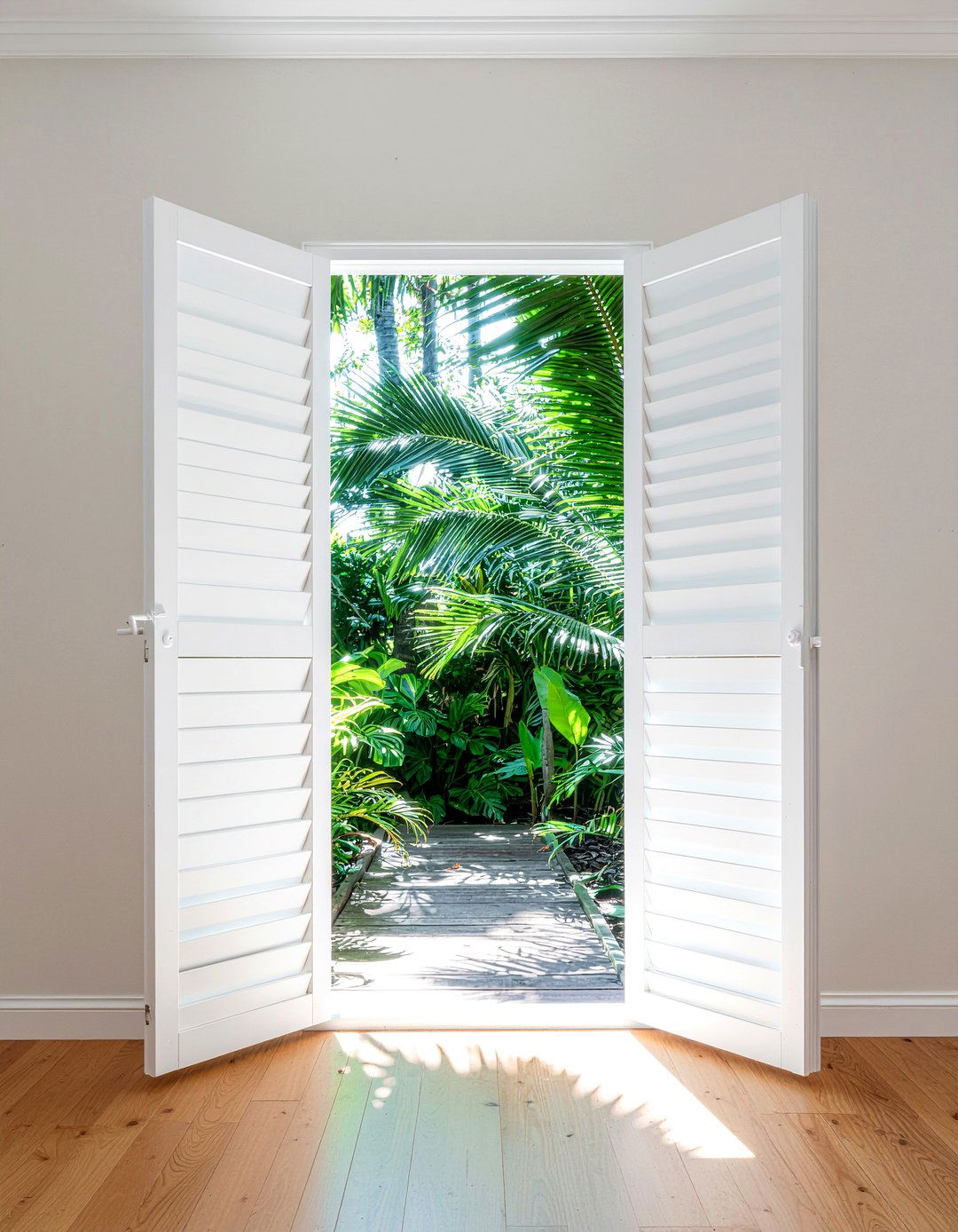 Plantation Shutter Window - 30 Caribbean bedroom ideas