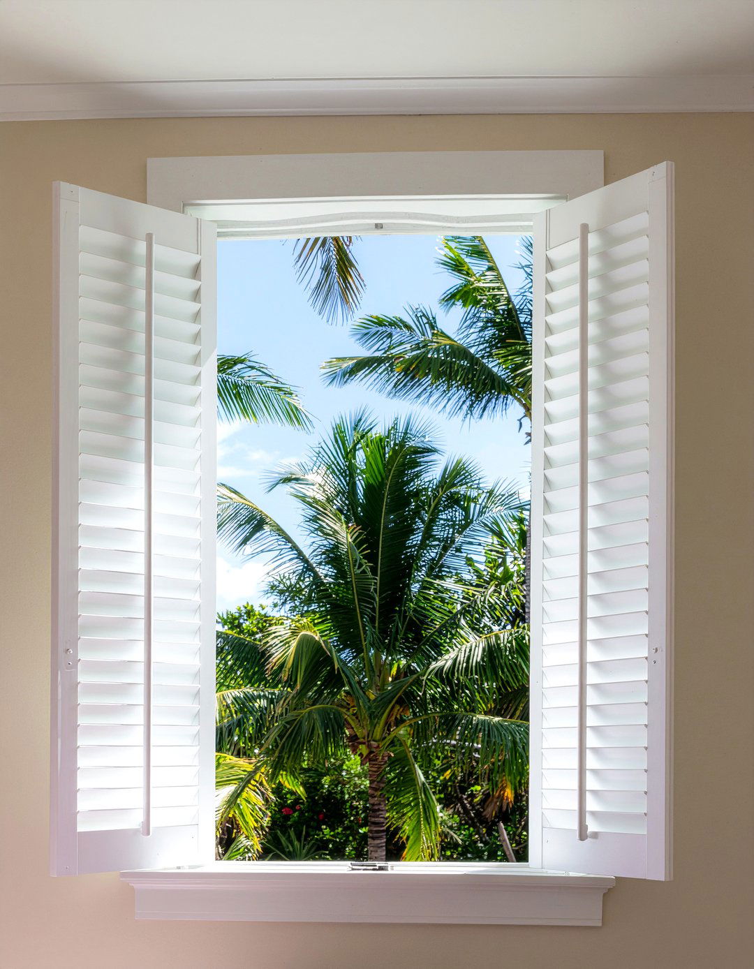 Plantation Shutters - 30 tropical bedroom ideas