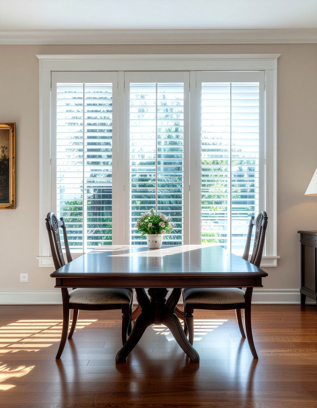 Plantation Shutters - 30 dining room blinds ideas