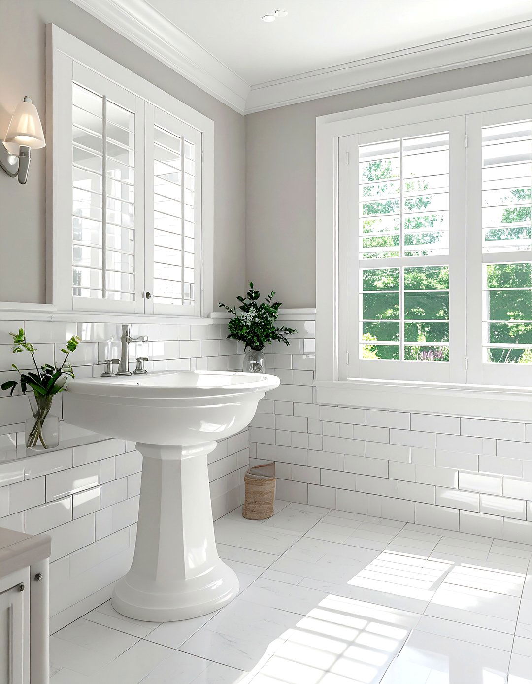 Plantation Shutters Bathroom - 30 bathroom natural lighting ideas