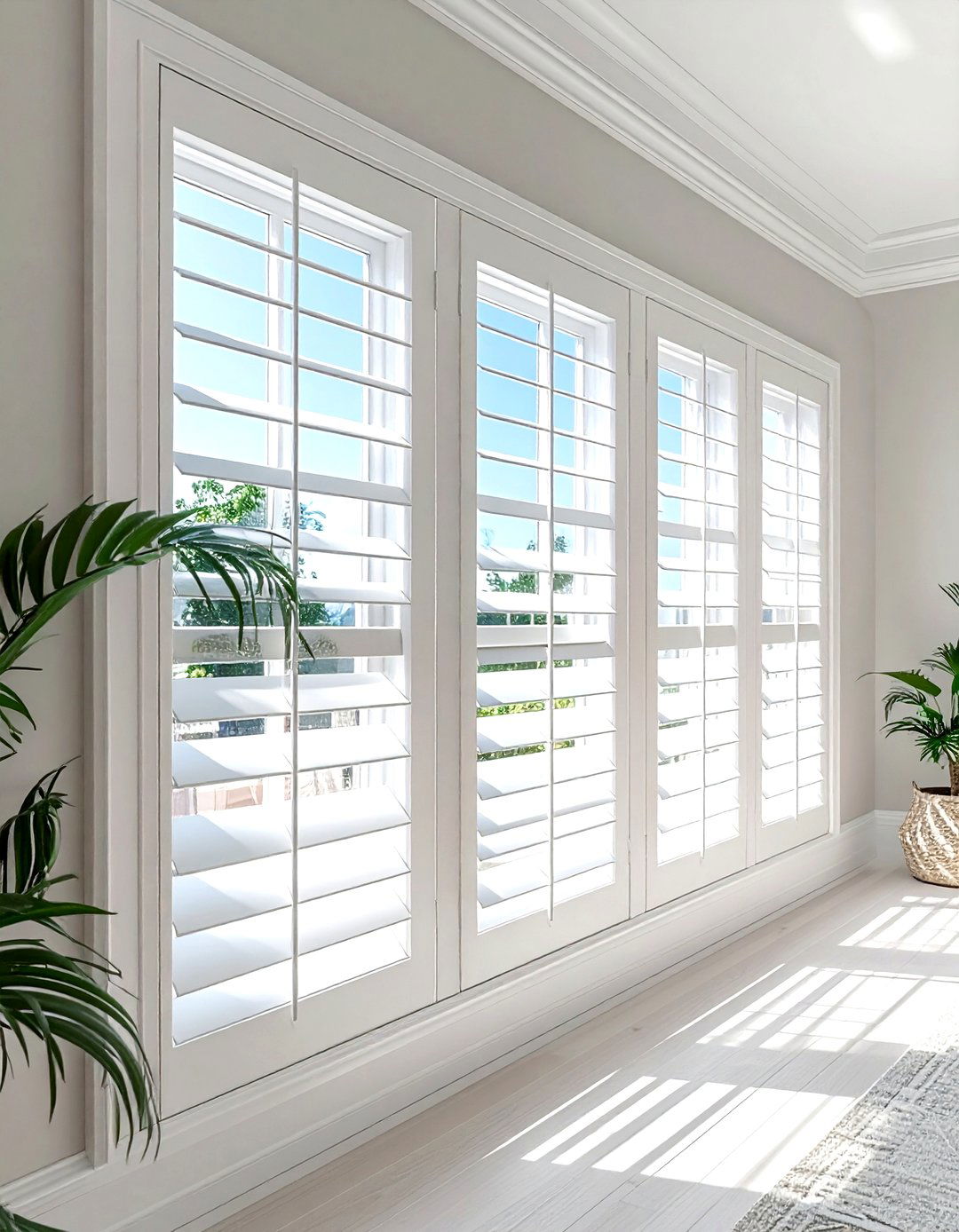 Plantation shutters - 30 living room window treatments