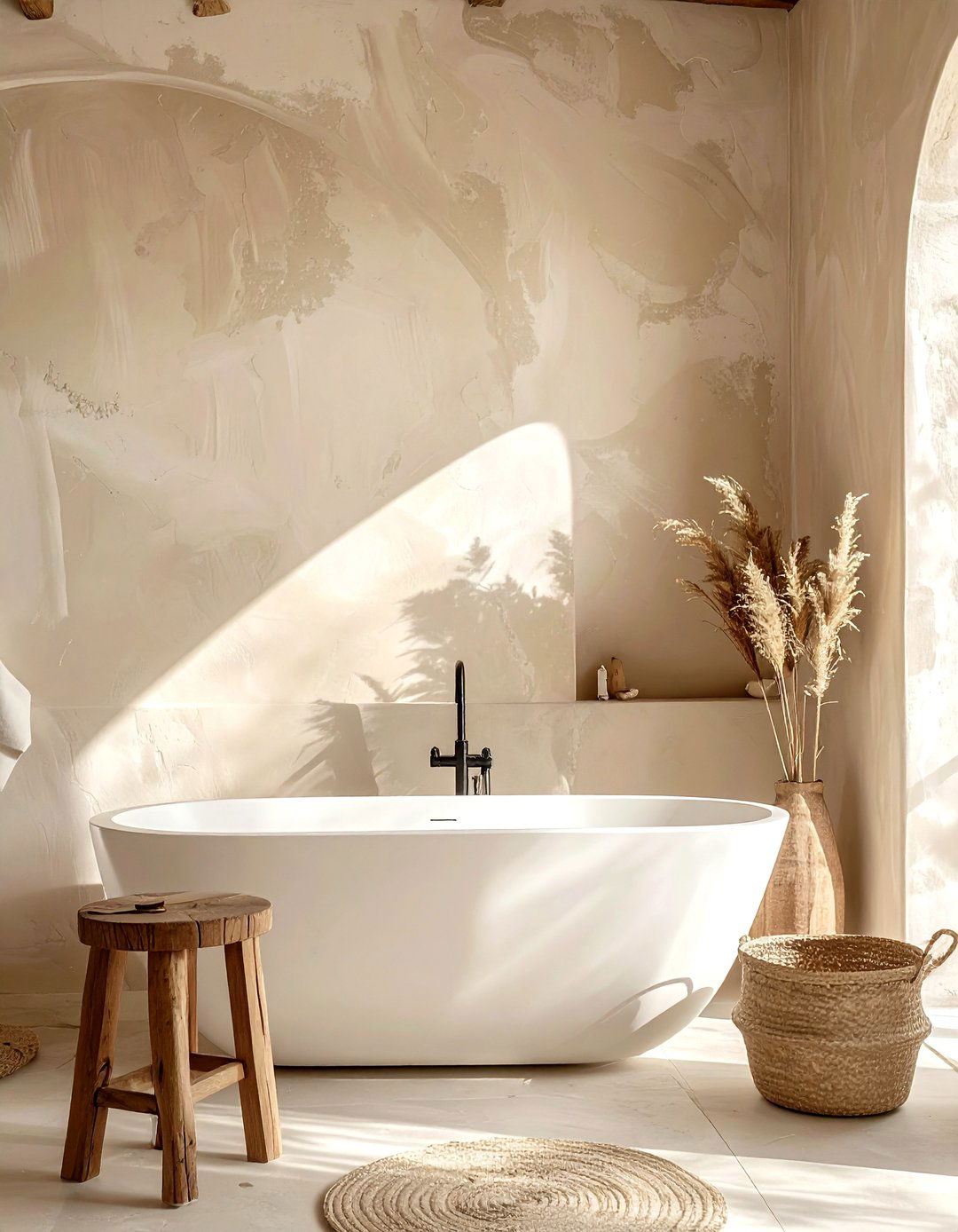 Plaster Bathroom Wall - 30 serene bathroom ideas