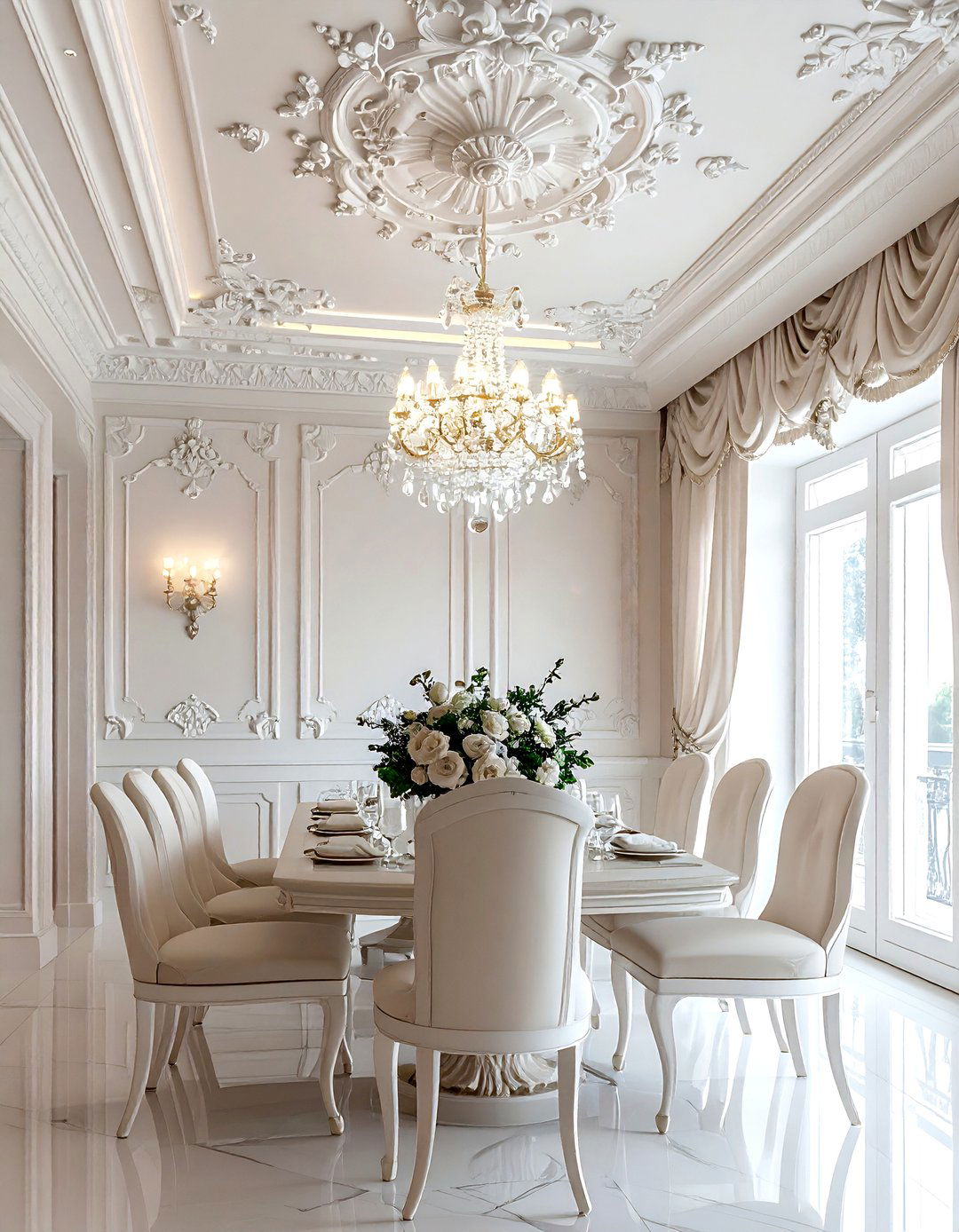 Plaster Crown Molding - 30 château dining room ideas