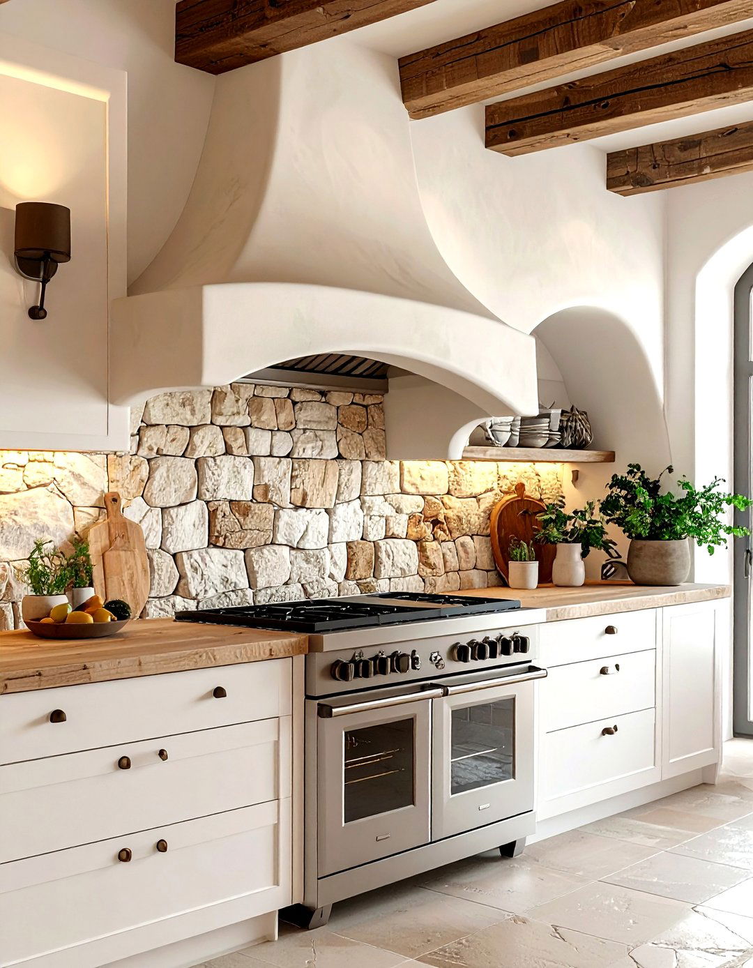 Plaster Range Hood - 30 kitchen upgrade ideas
