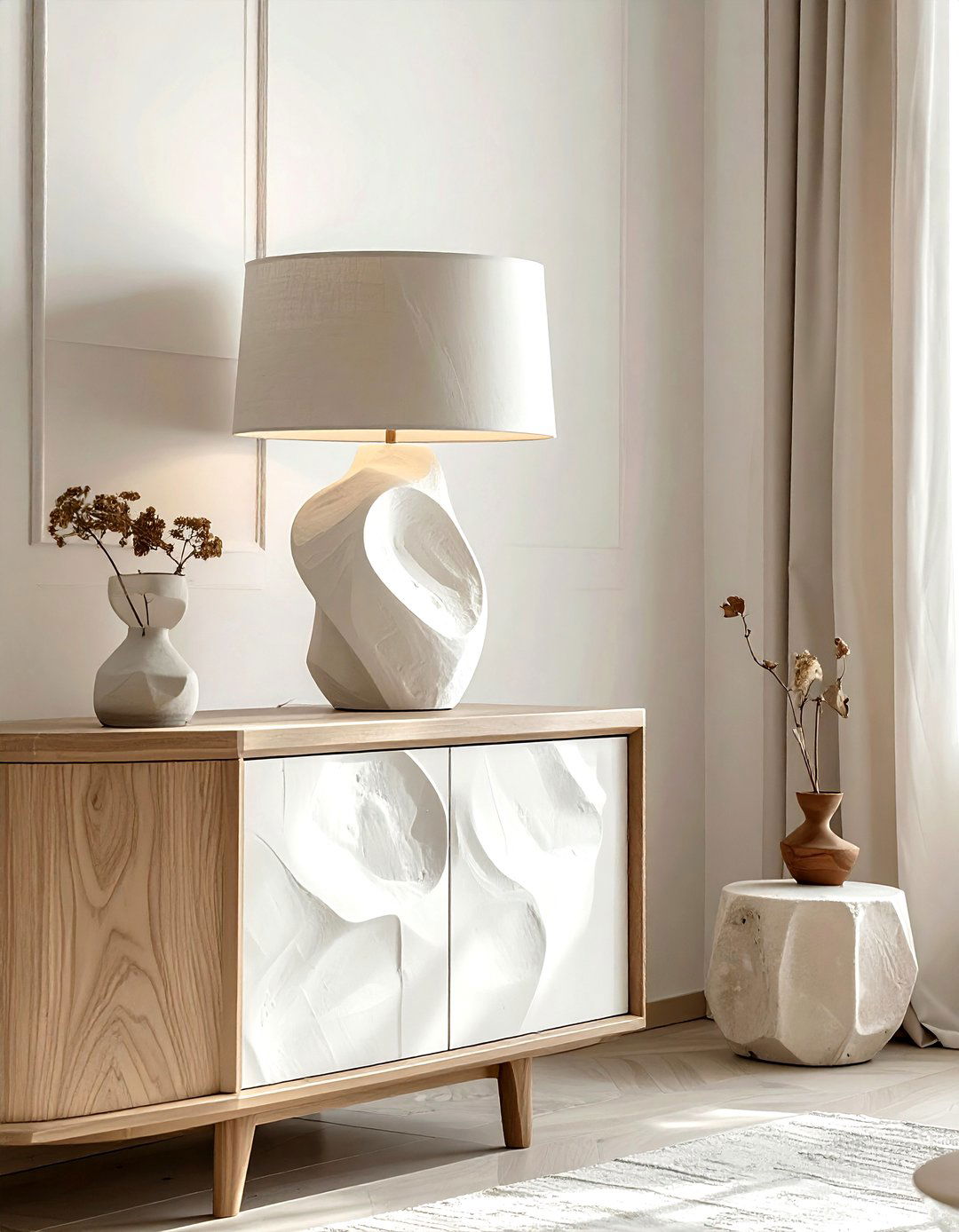 Plaster Table Lamp - 30 living room table lamps