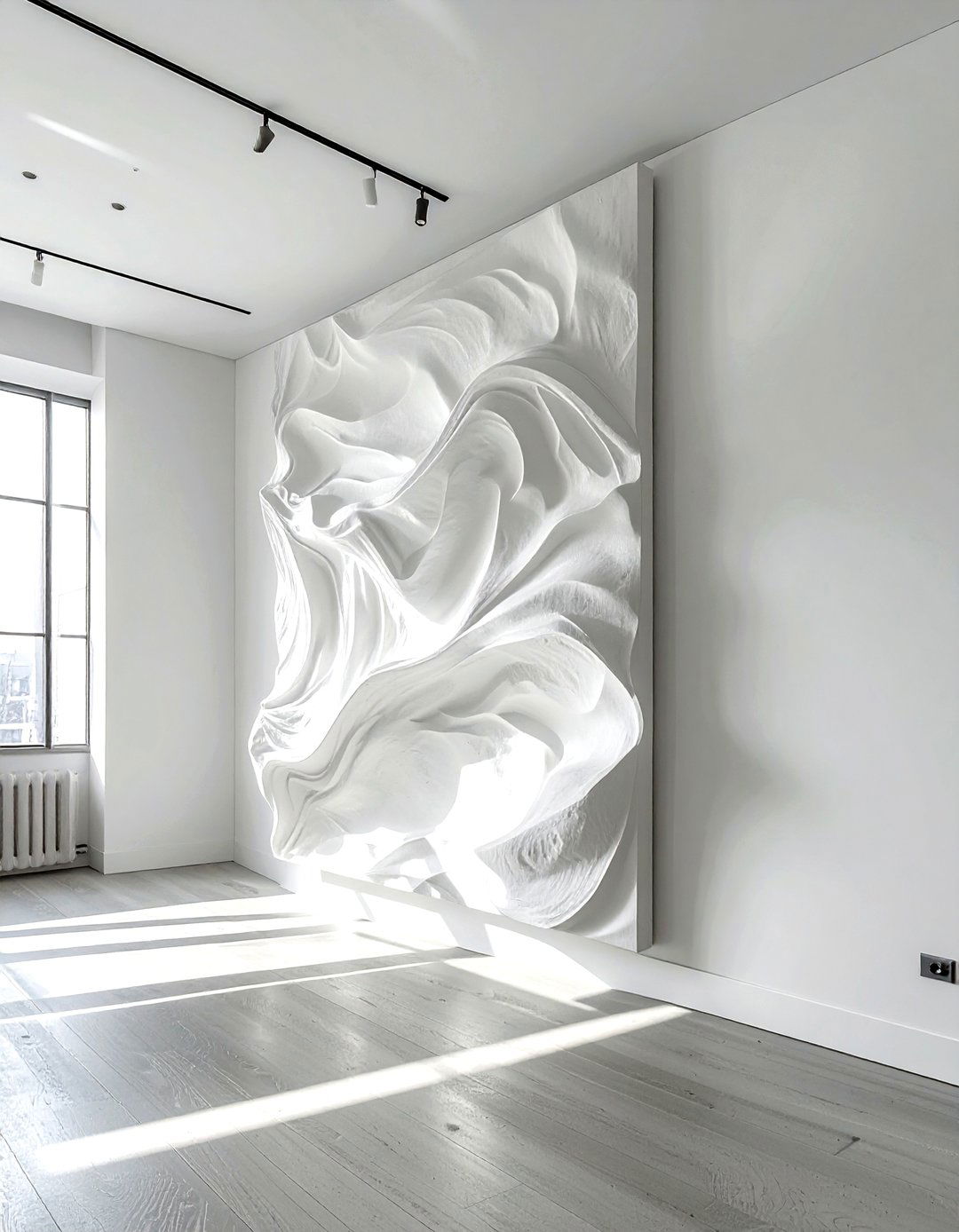 Plaster Wall Art - 30 white living room accessories ideas