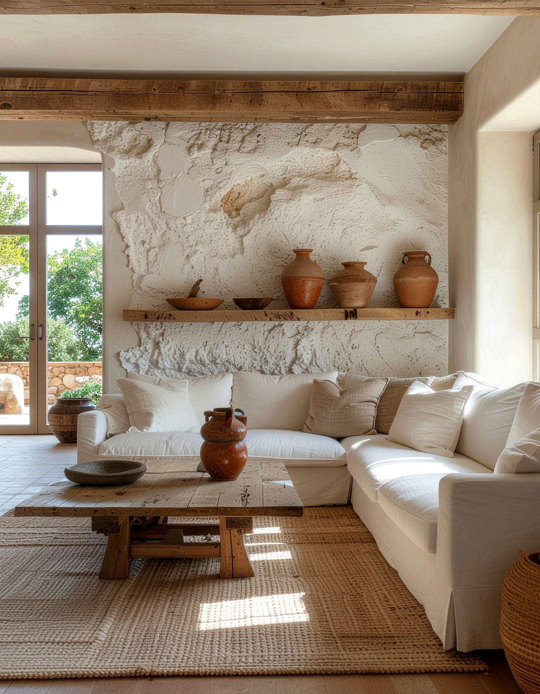 Plaster Wallpaper - 30 living room textured wallpapers