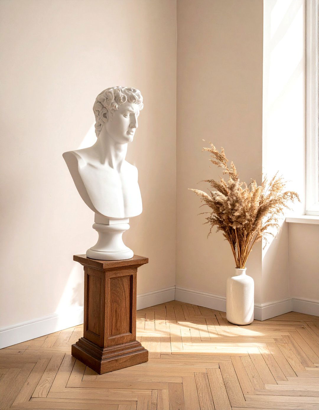 Plaster bust statue - 30 light academia decor ideas