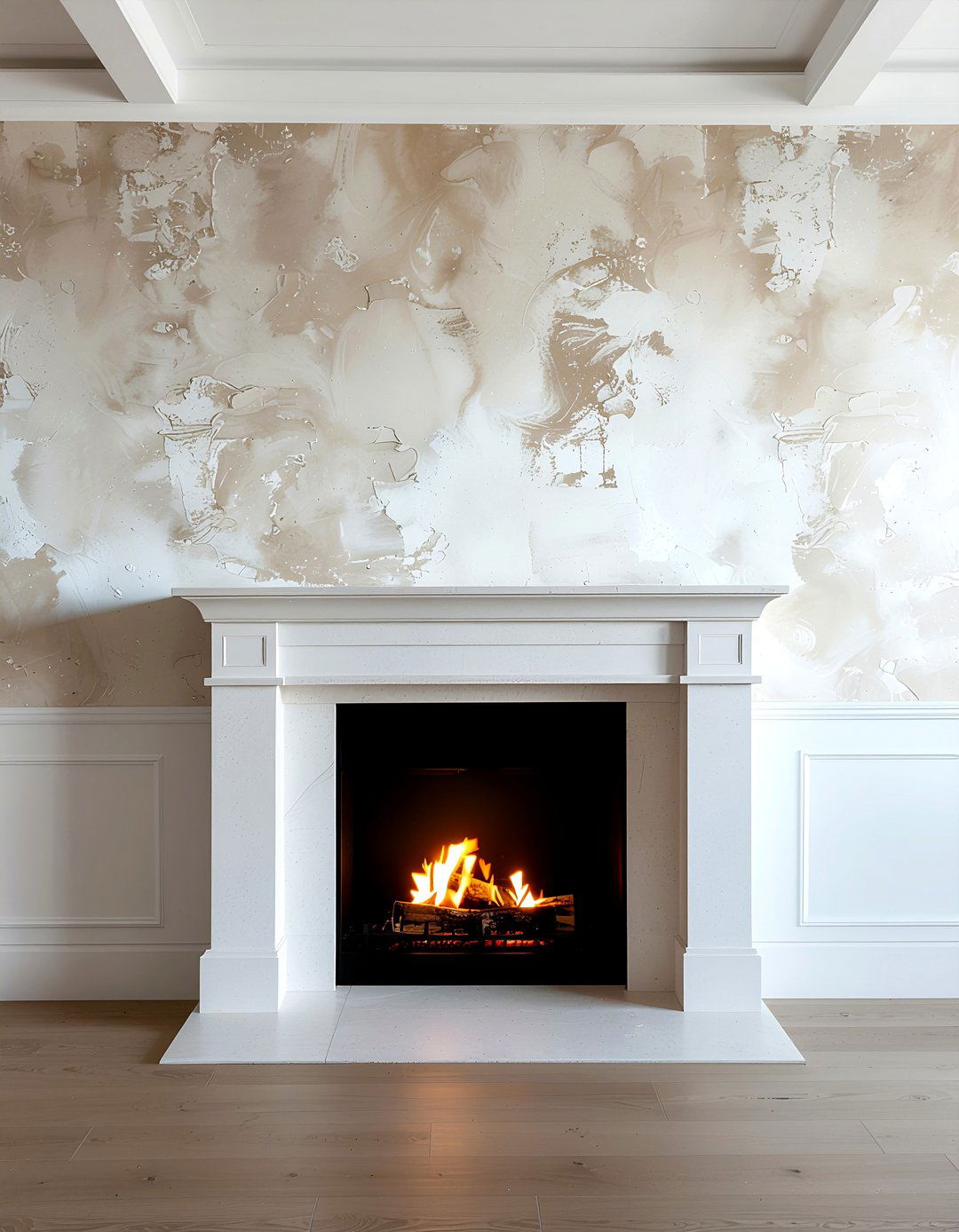 Plaster finish electric fireplace - 30 electric fireplace ideas