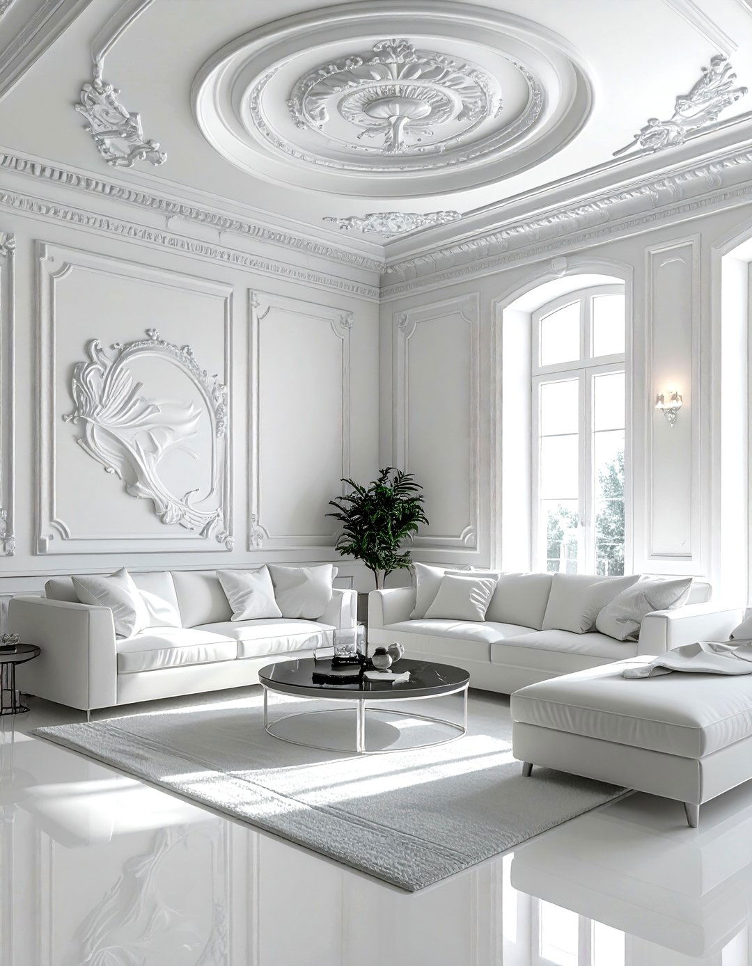 Plaster molding - 30 living room molding ideas