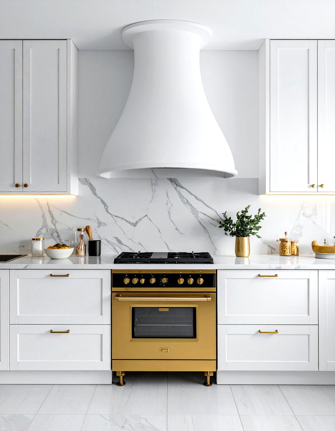 Plaster range hood - 30 textured kitchen ideas
