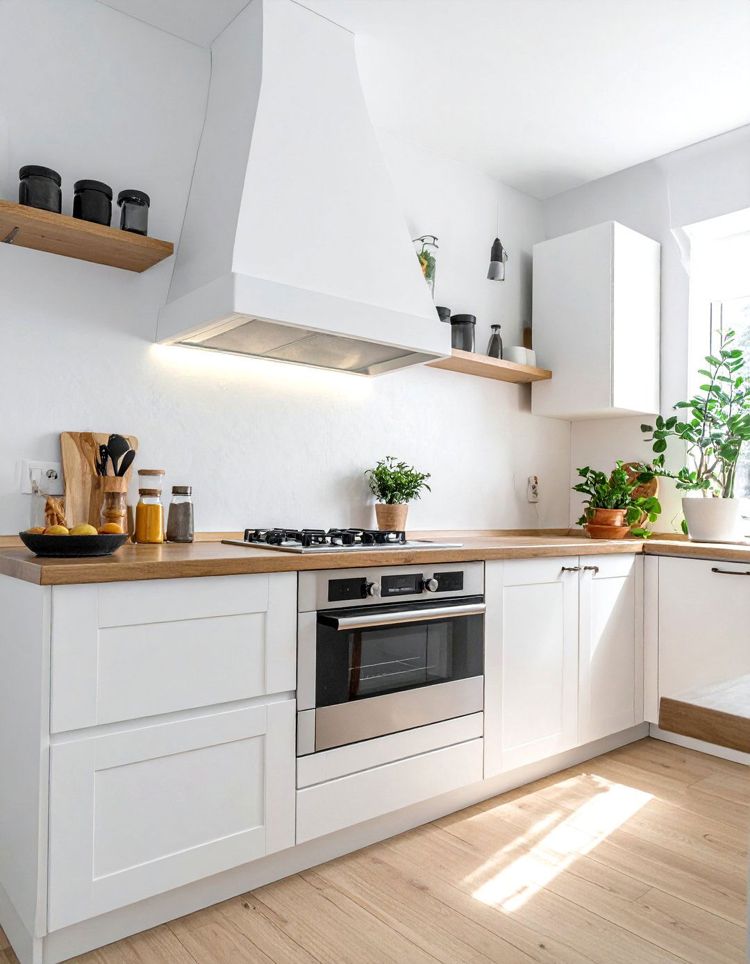Plaster range hood - 30 white hood kitchen ideas