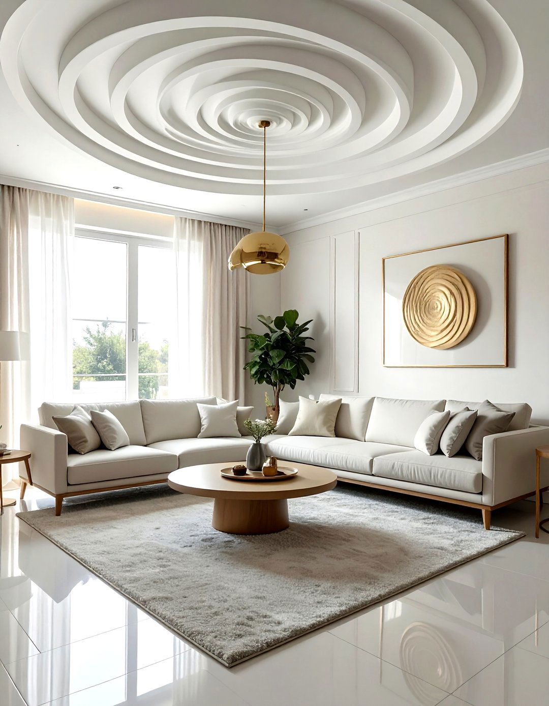 Plaster swirl ceiling pattern - 30 living room textured ceiling ideas