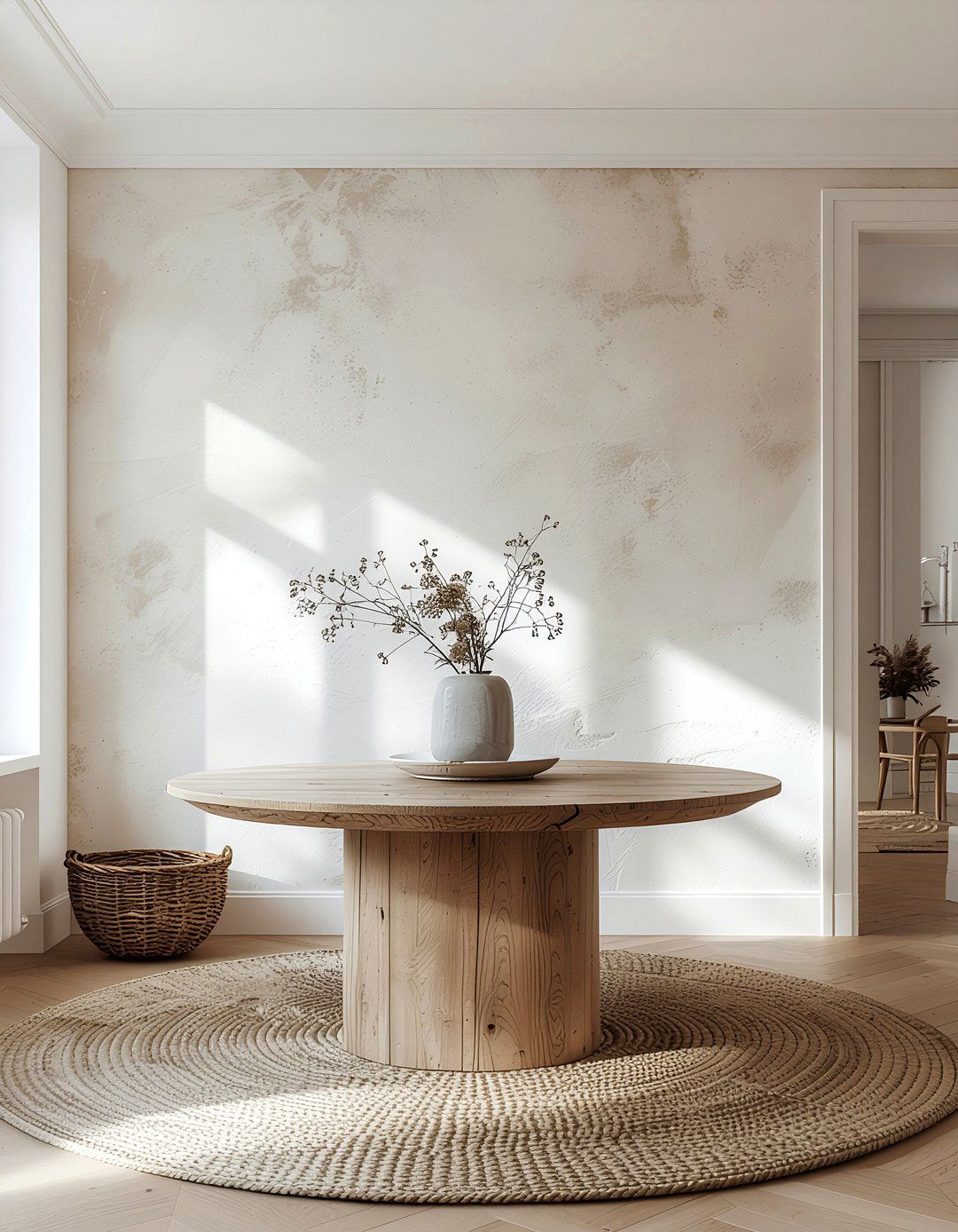 Plaster wall finish - 30 restored dining room ideas