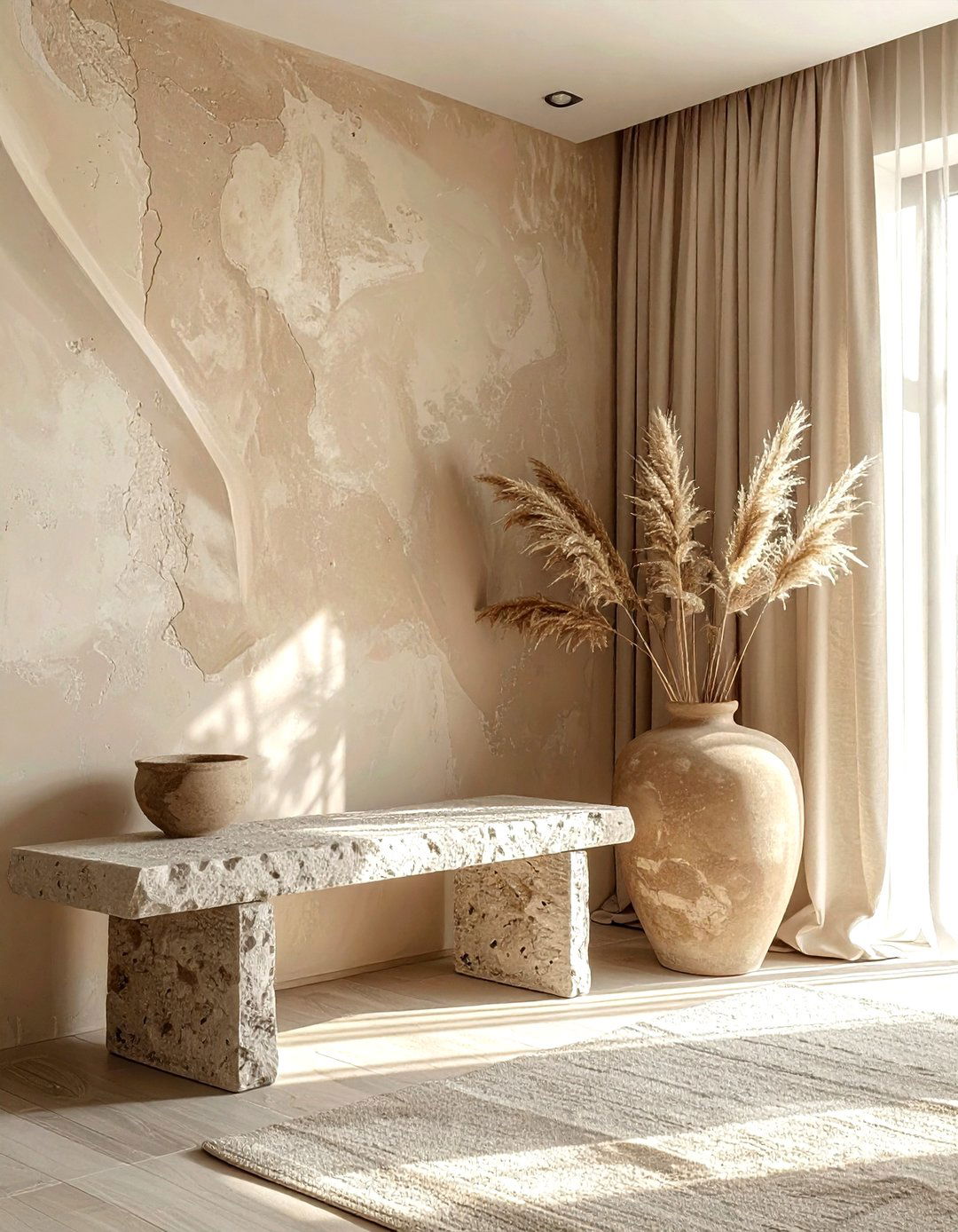 Plaster wall panel - 30 living room flat panel ideas