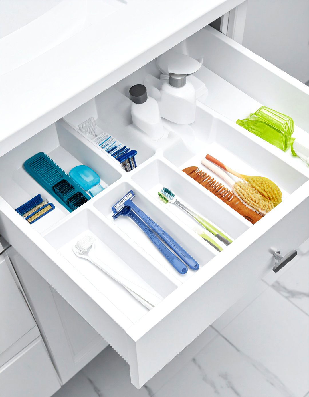 Plastic Drawer Dividers - 30 under sink bathroom storage ideas