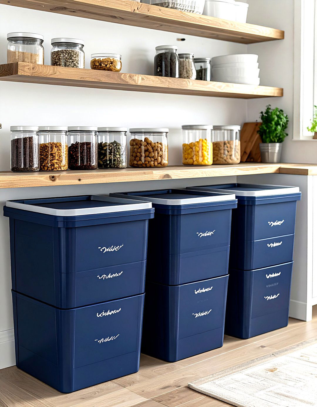 Plastic bin organization - 30 dollar store decor ideas