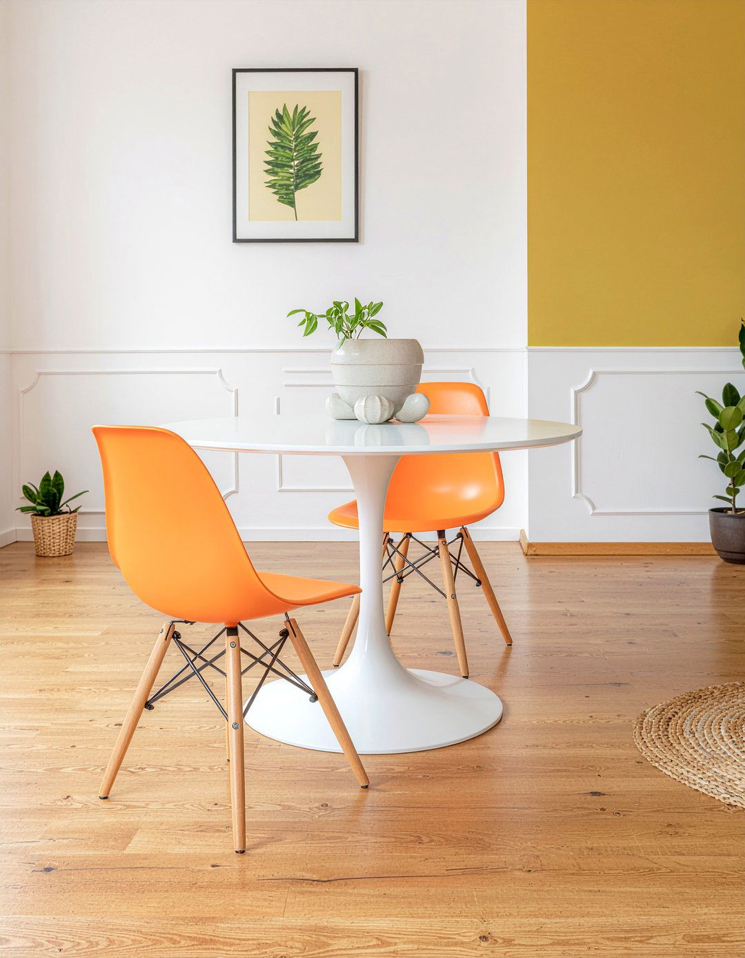 Plastic molded dining chairs - 30 low-maintenance dining room ideas