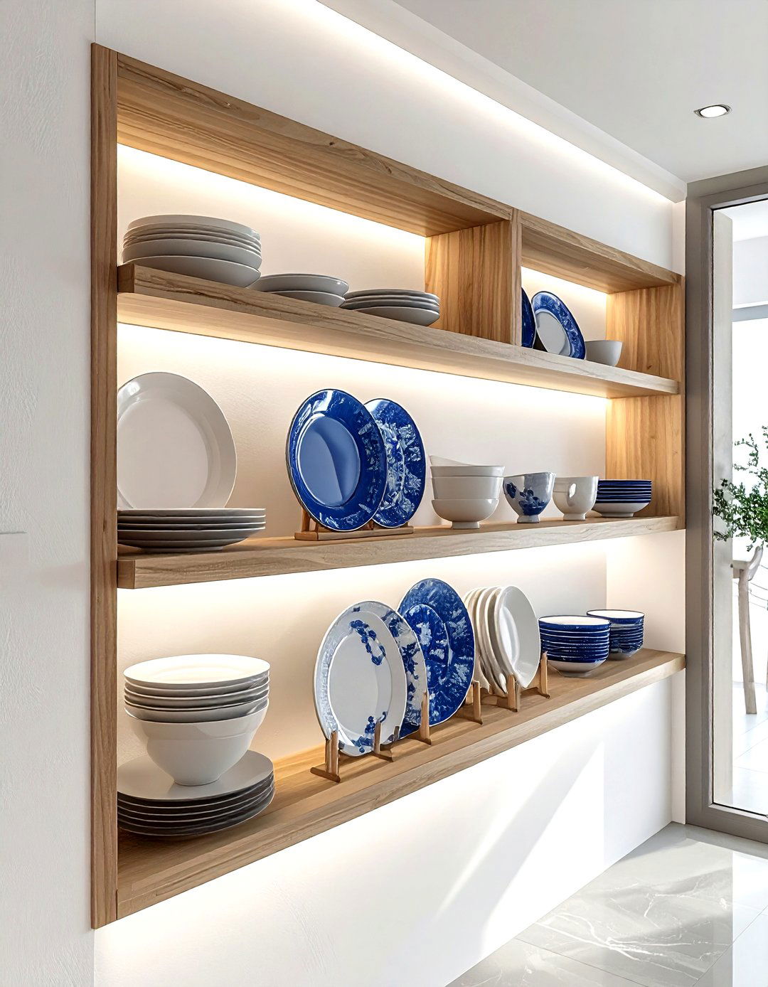 Plate Rack Wall - 30 kitchen charm ideas