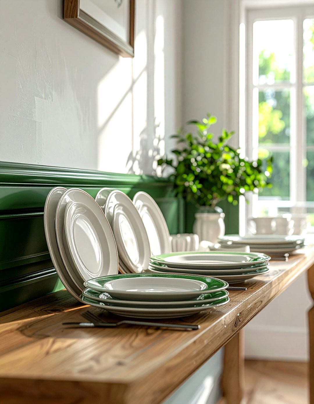 Plate rail molding - 30 plate collection display ideas