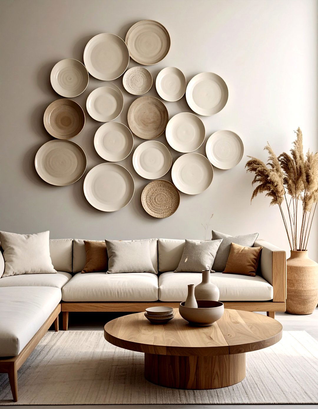Plate wall layout - 30 plate collection display ideas