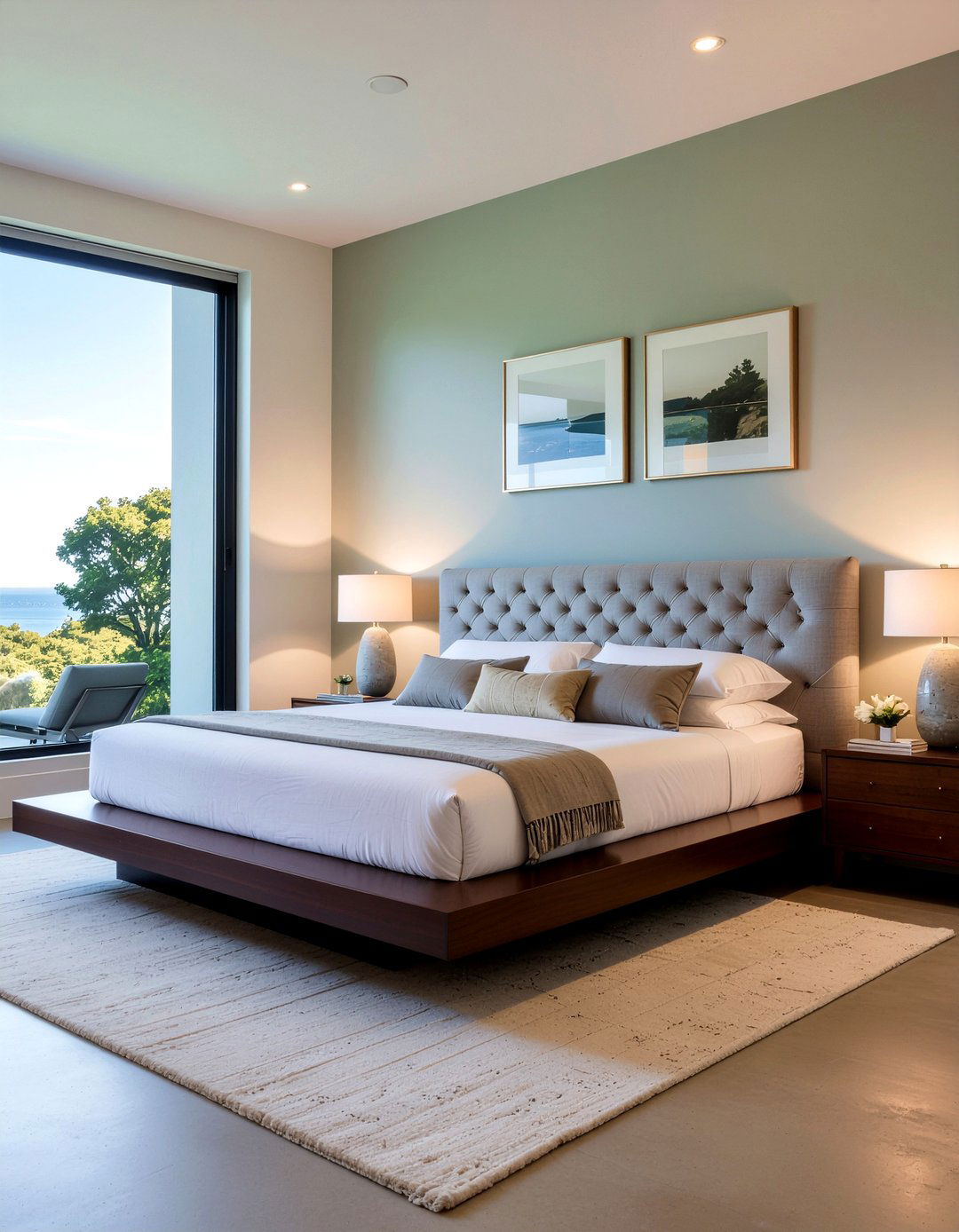 Platform Bed With Tufted Headboard - 30 bedroom tufted headboards