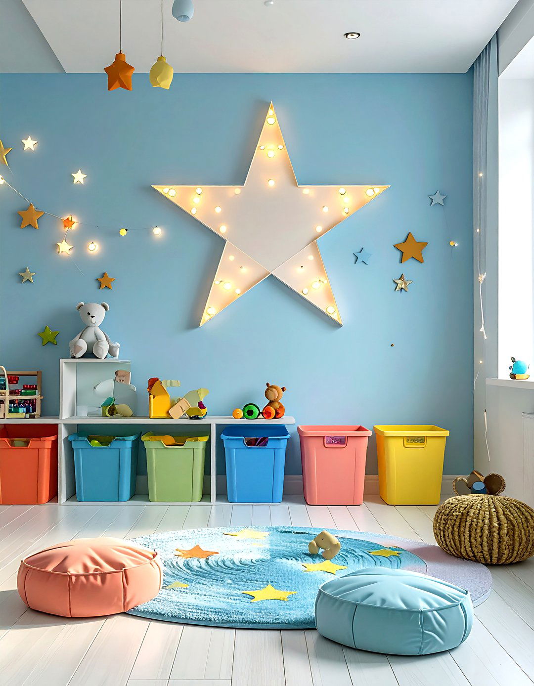 Playroom Star Light - 30 string light ideas
