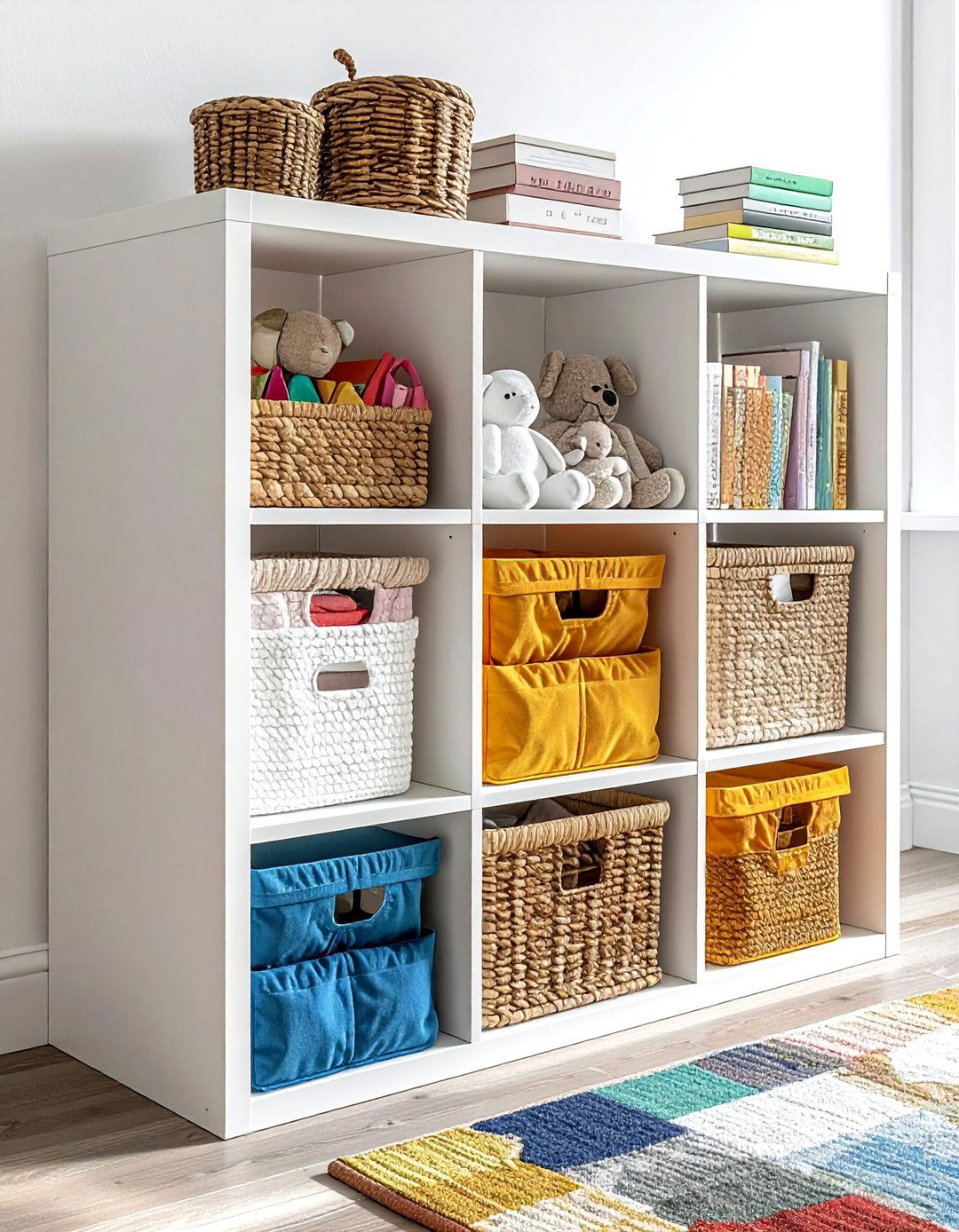 Playroom storage cubes - 30 playroom decor ideas