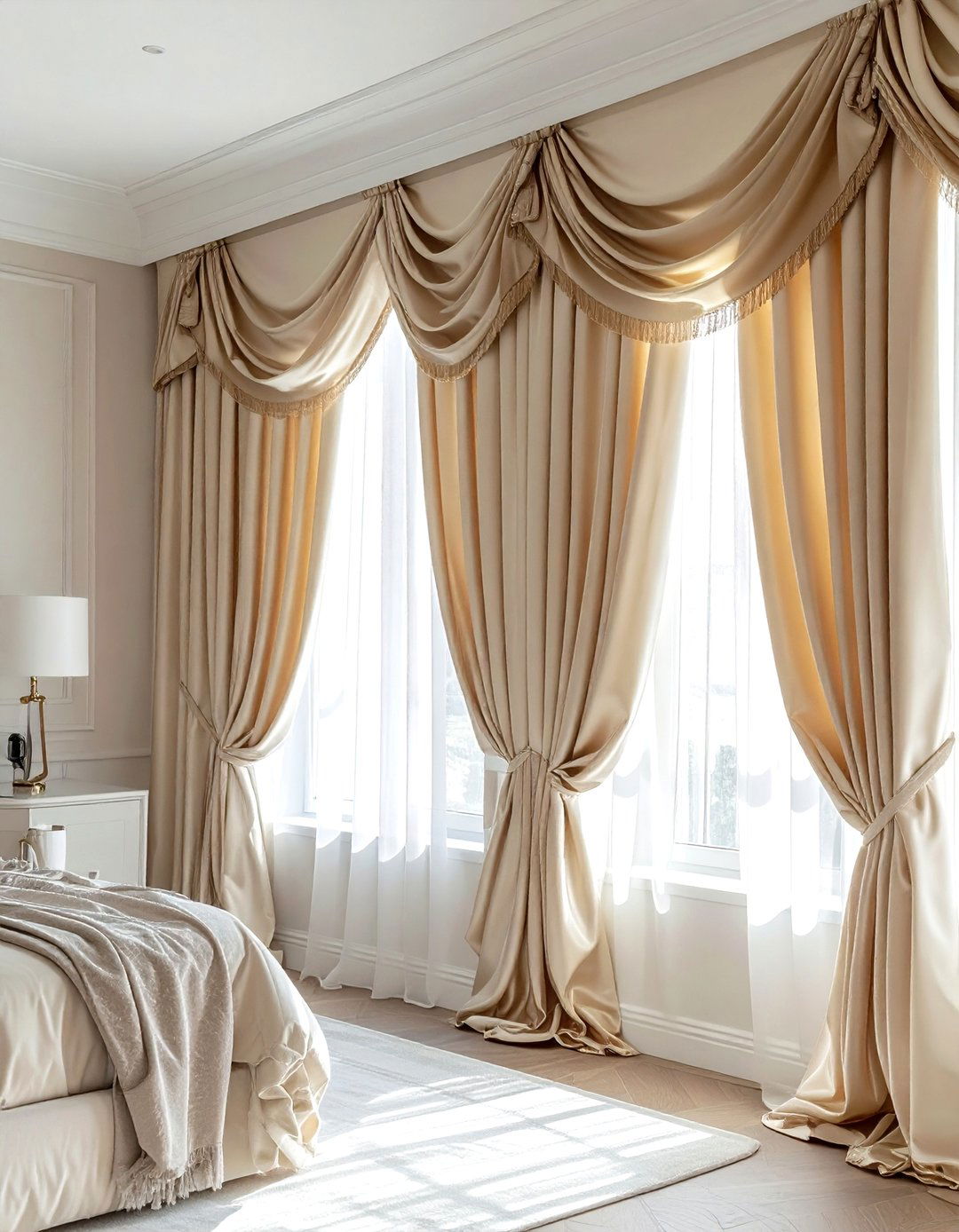Pleated Silk Valance - 30 valance ideas