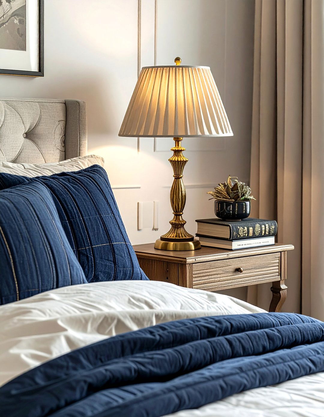 Pleated lampshade - 30 grandmillennial decor ideas