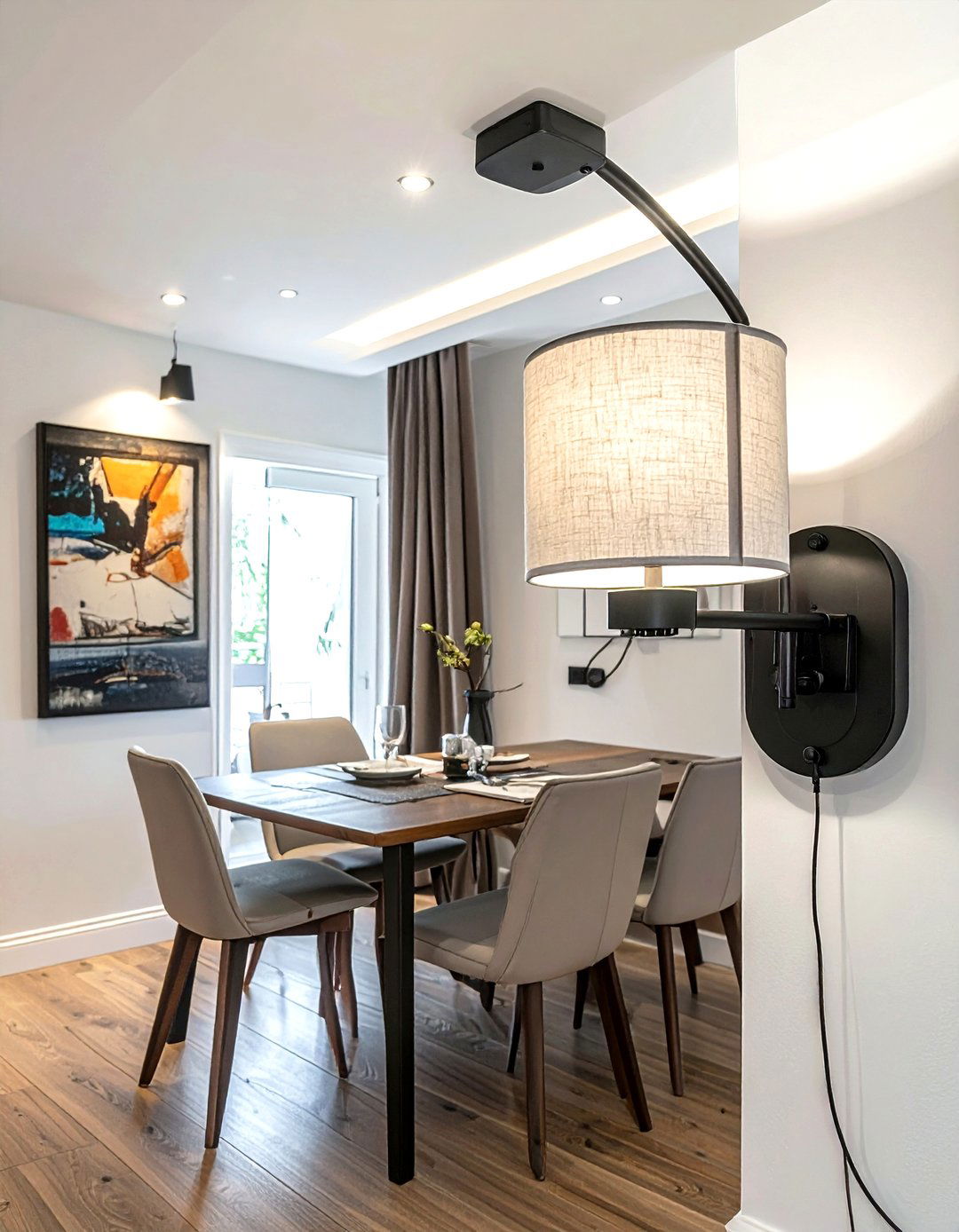 Plug In Swing Arm Sconce - 30 wall sconce dining room ideas