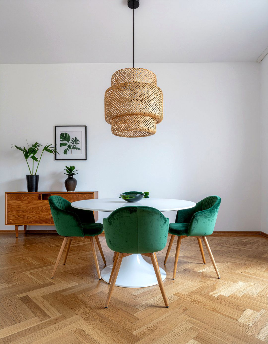 Plug in pendant light - 30 renter-friendly dining room ideas