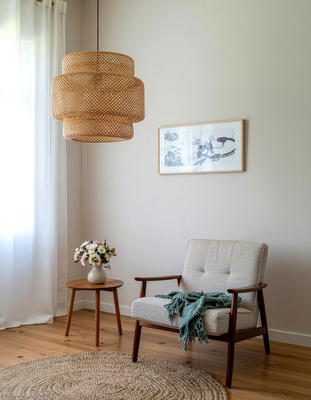 Plug in pendant light - 30 temporary living room ideas