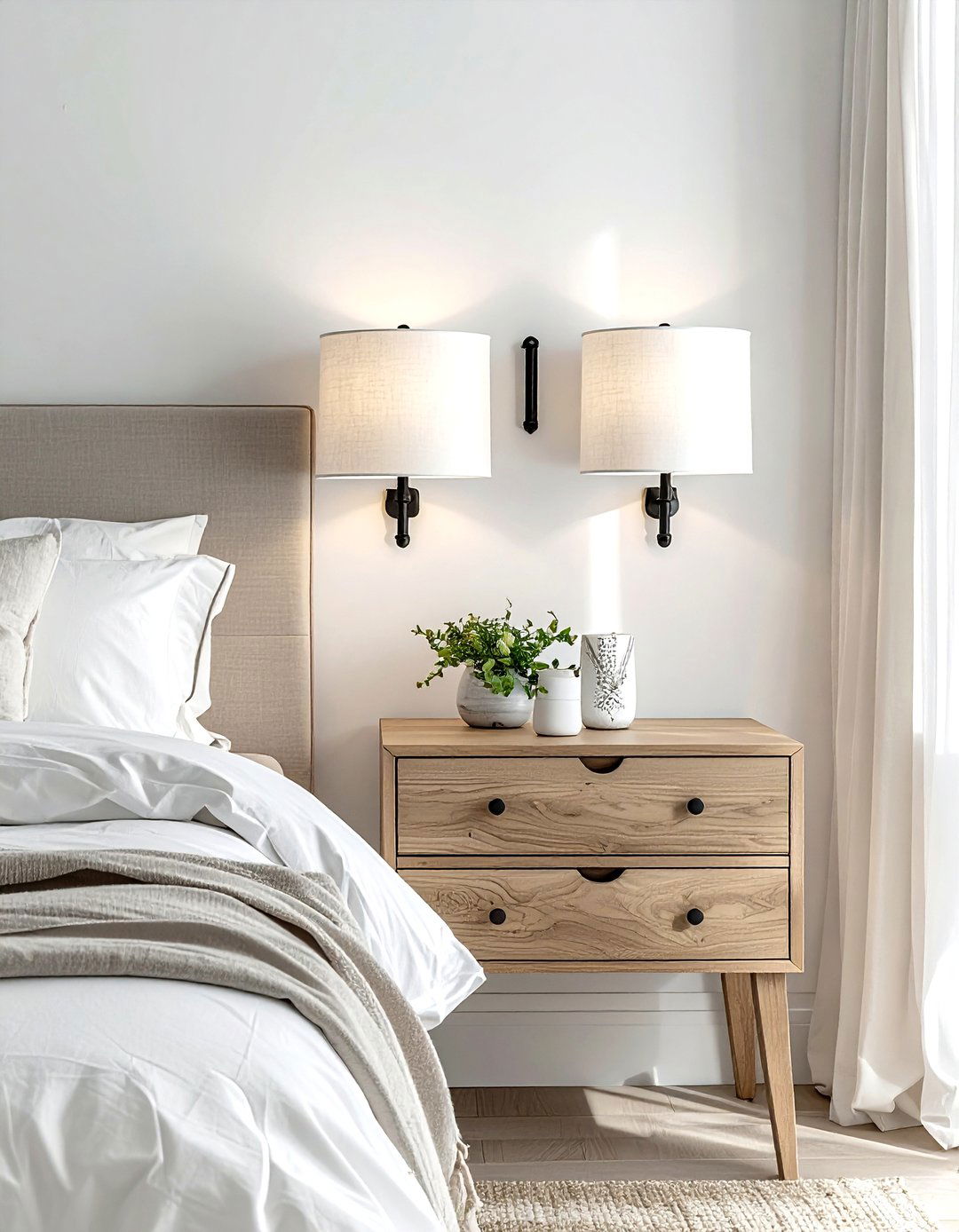 Plug in wall sconce - 30 renter-friendly decor ideas