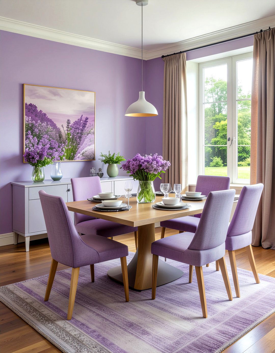 Plum And Lavender Tones - 30 plum dining room ideas
