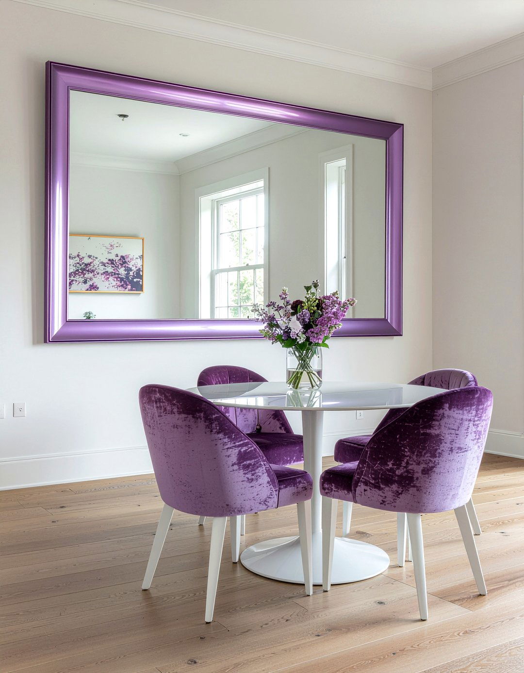 Plum And Mirror Accents - 30 plum dining room ideas