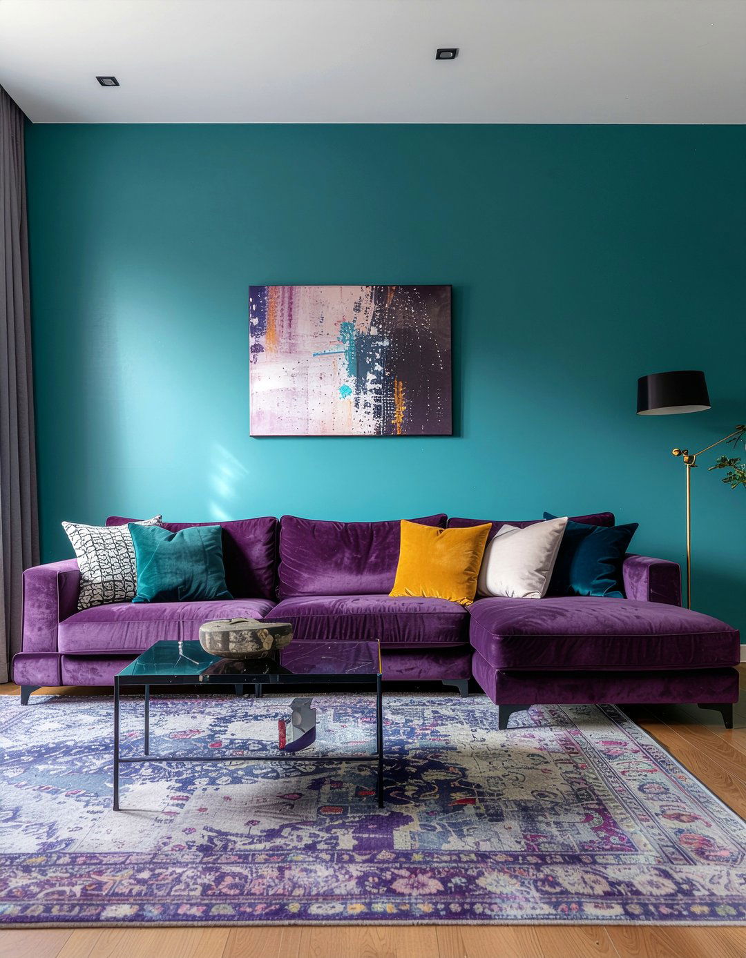 Plum And Teal Color Palette - 30 plum living room ideas