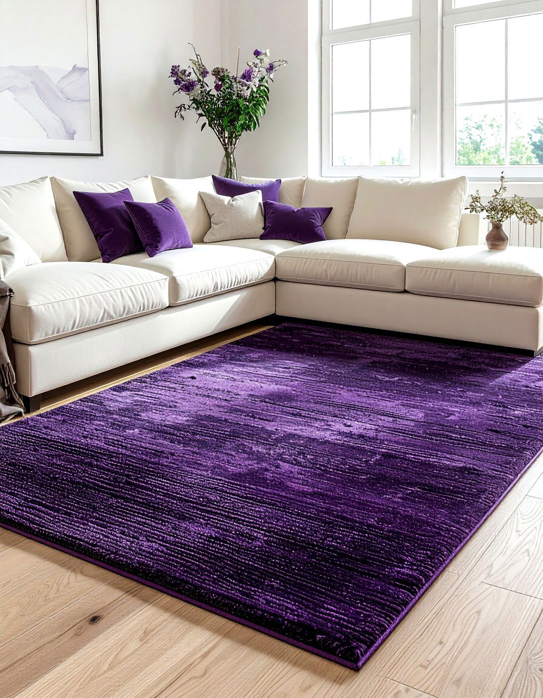 Plum Area Rug - 30 plum decor ideas