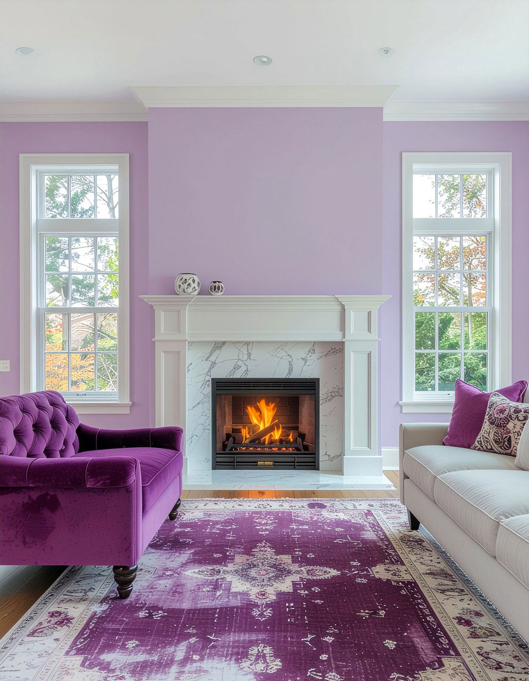 Plum Fireplace Surround - 30 plum living room ideas