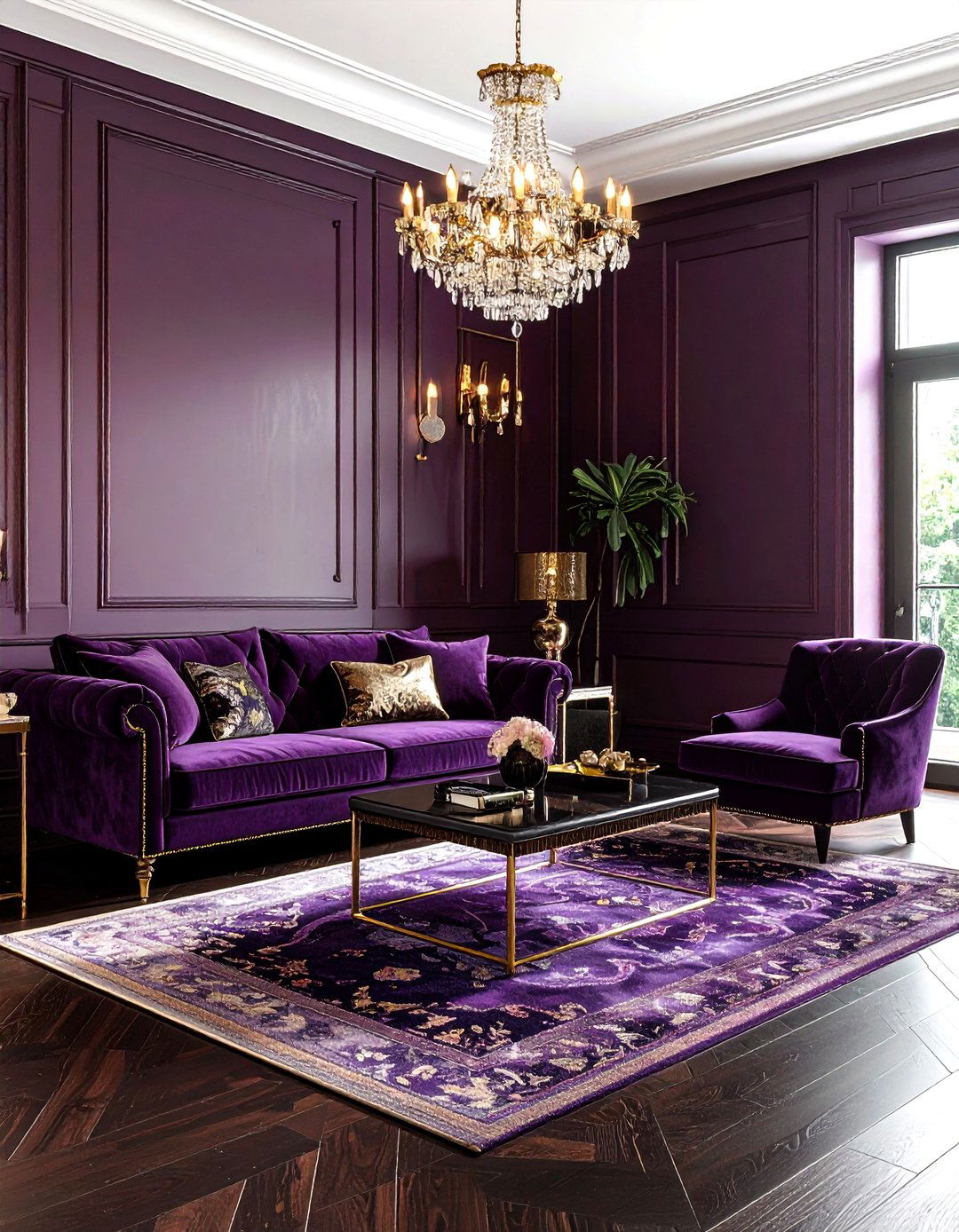 Plum Living Room - 30 living room paint color ideas