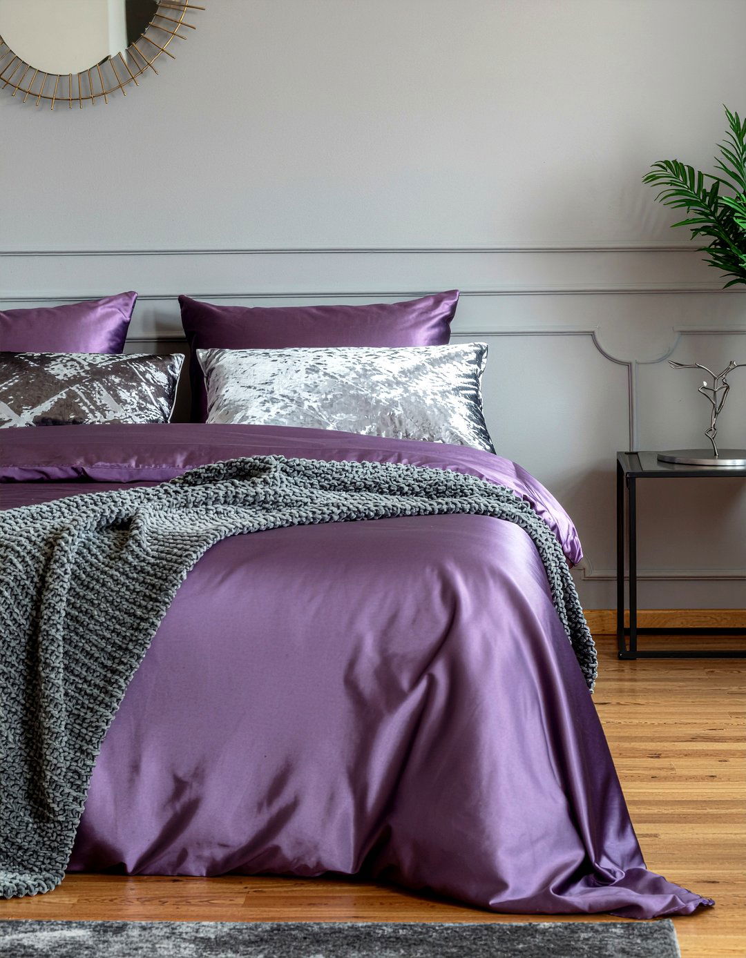 Plum Silk Duvet - 30 bedroom silk bedding ideas