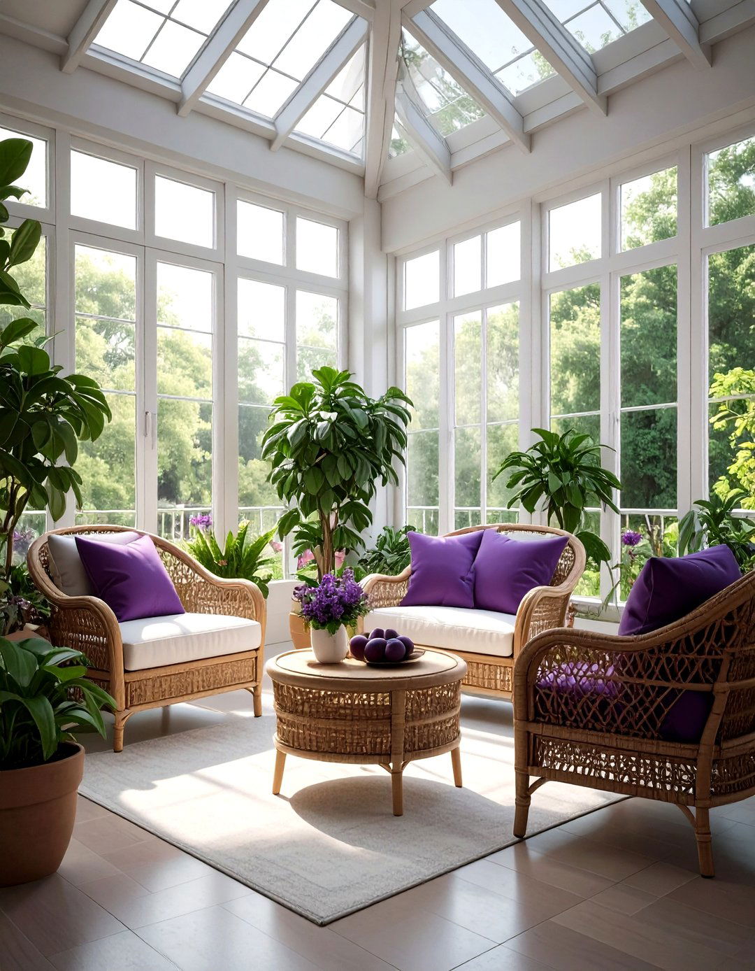 Plum Sunroom Seating - 30 plum decor ideas