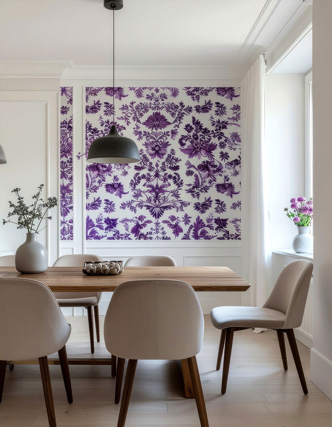 Plum Wallpaper Patterns - 30 plum dining room ideas