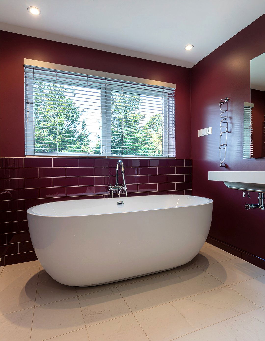 Plum bathroom - 30 small bathroom color ideas