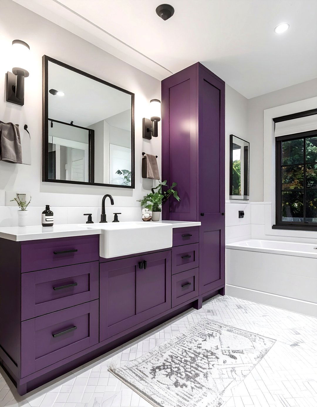 Plum farmhouse bathroom - 30 plum bathroom ideas