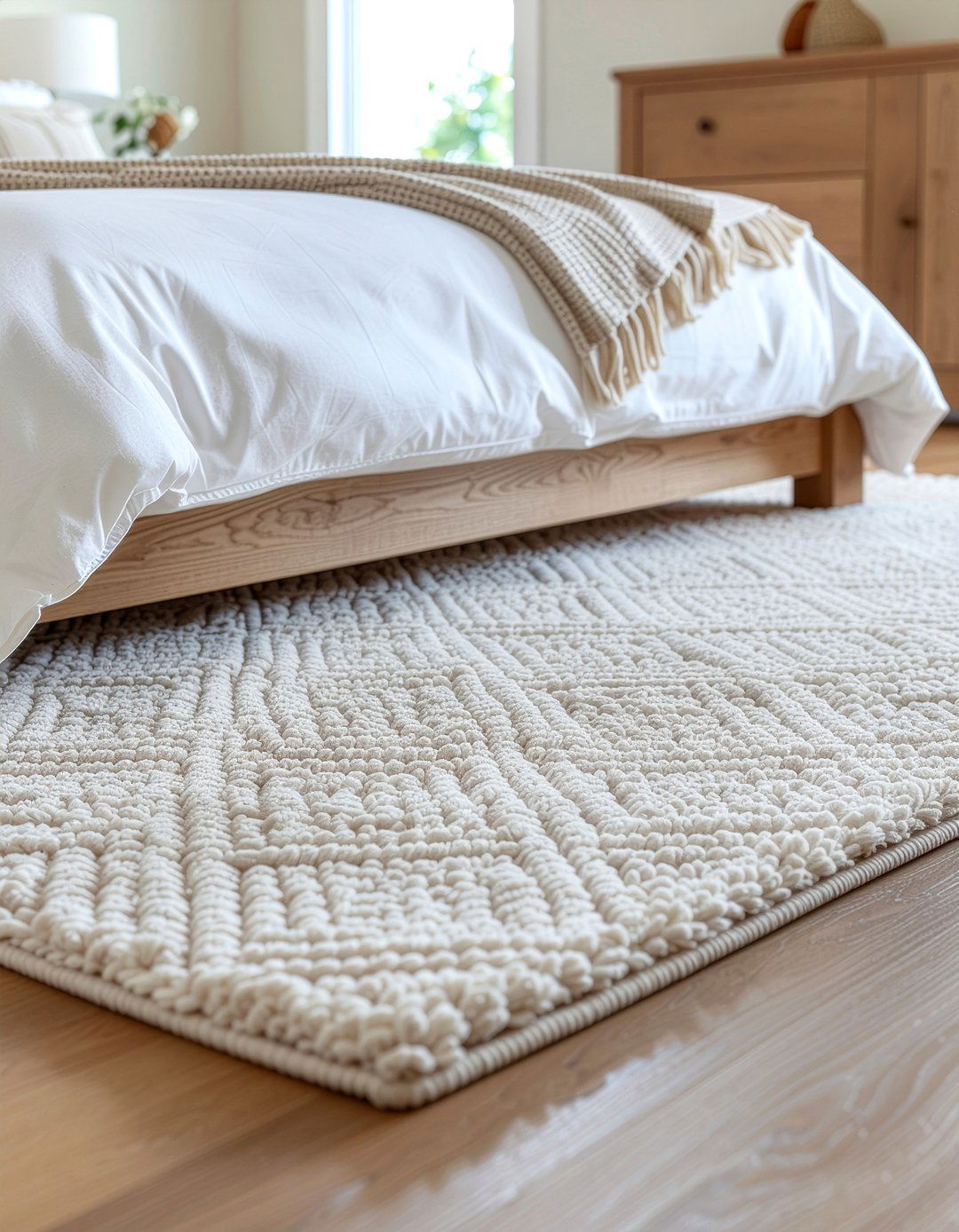 Plush Area Rug - 30 restful bedroom ideas