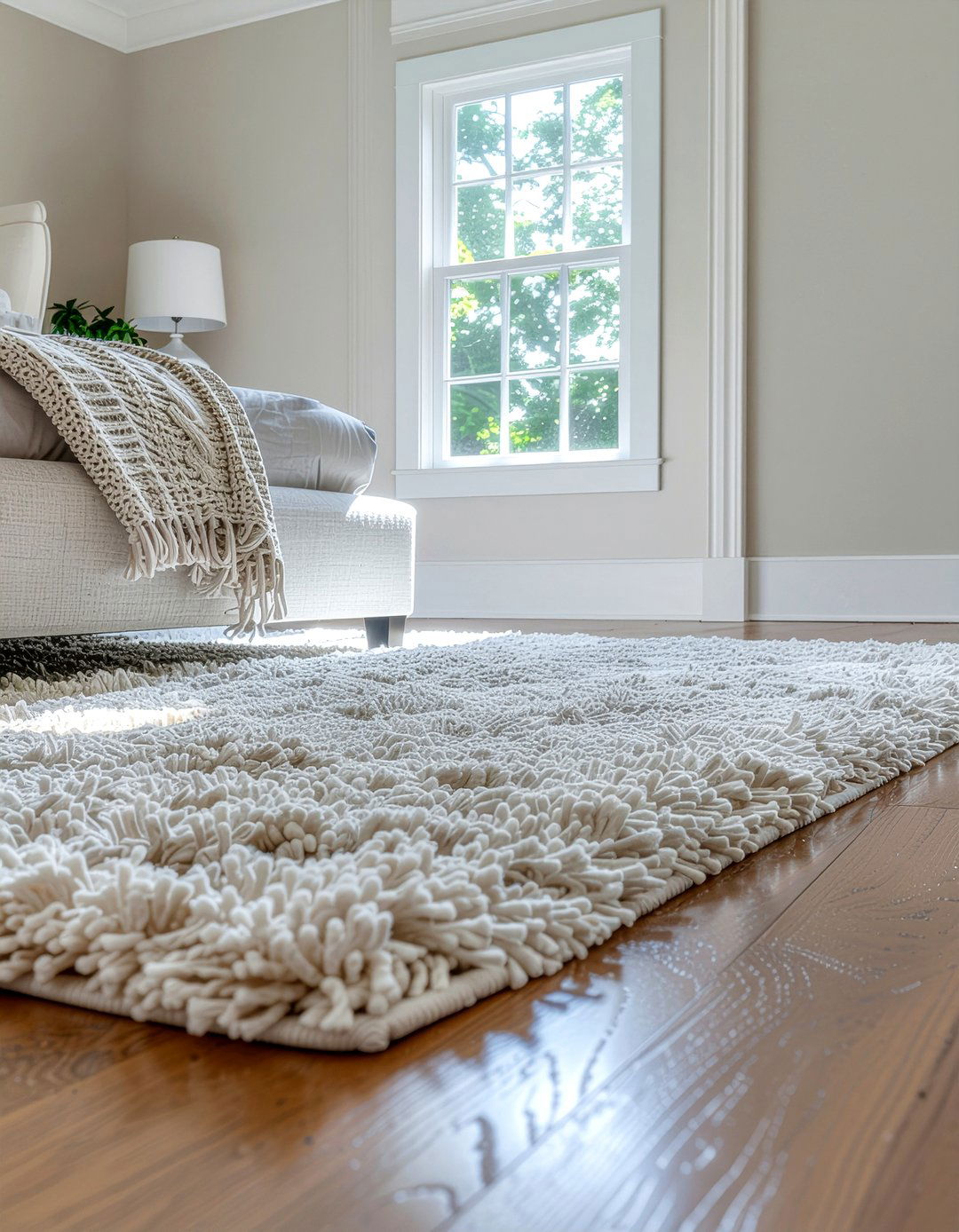 Plush Area Rugs - 30 penthouse bedroom ideas