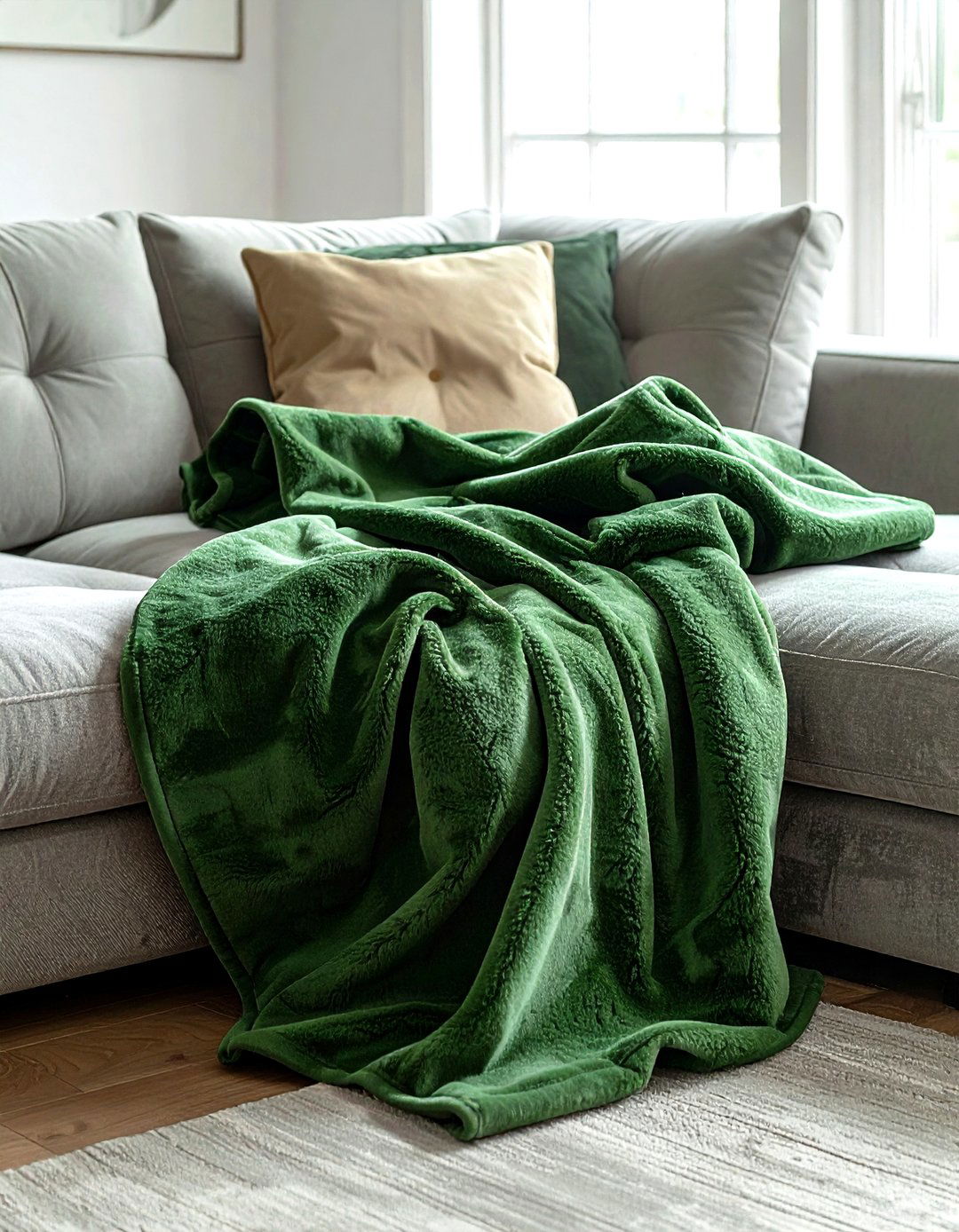 Plush Fleece Blanket - 30 soft texture living room ideas