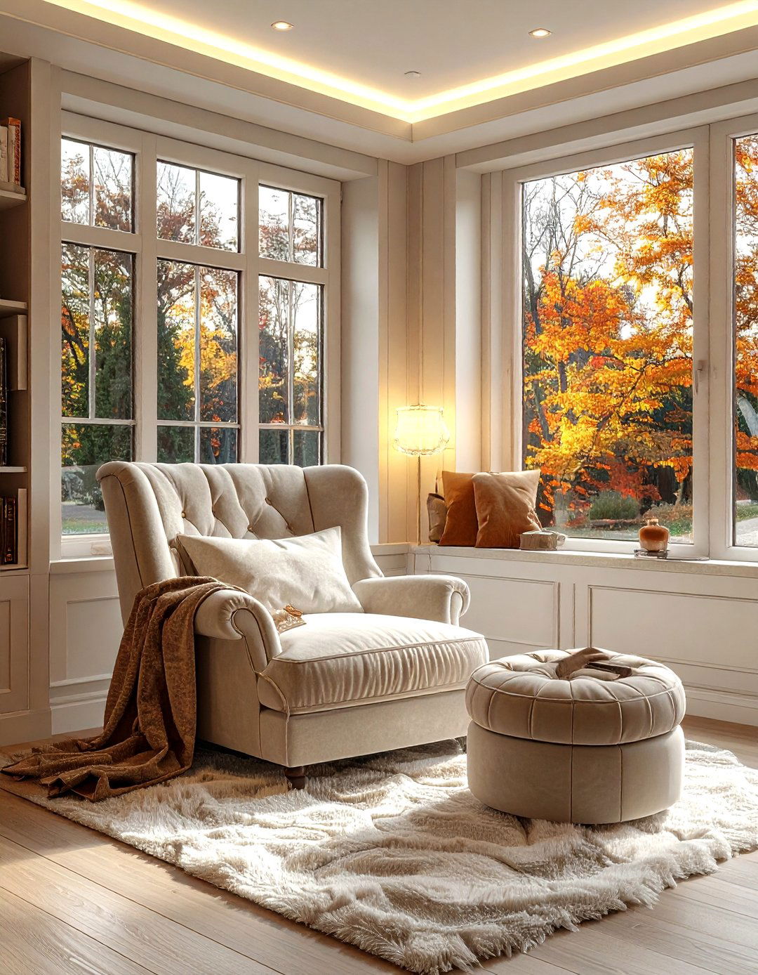 Plush Reading Nook - 30 plush bedroom ideas